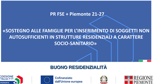 Adesione al Bonus Sociale per la Residenzialità della Regione Piemonte
